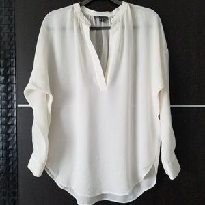 Vince Long-Sleeve Silk Blouse
